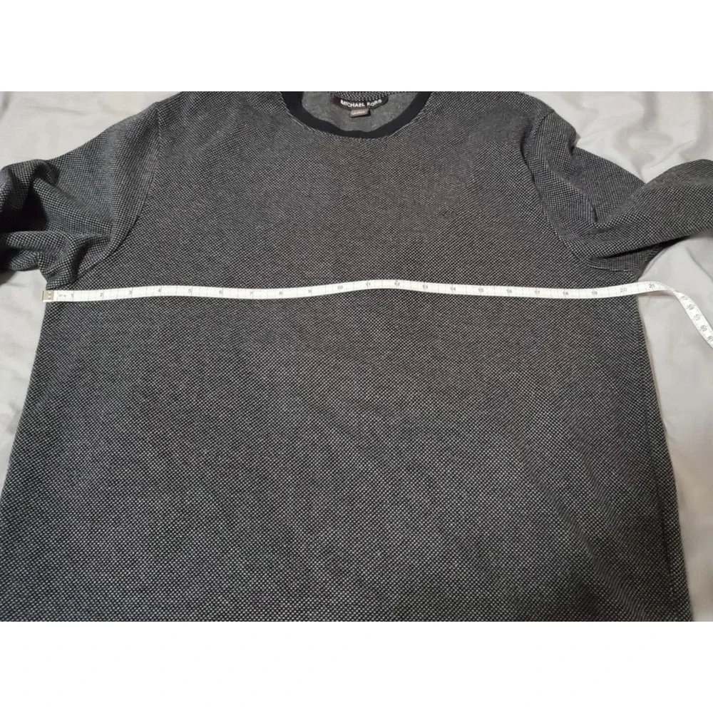 Michael Kors Men’s Sweater Charcoal Mel Grey Size L Fall 2024